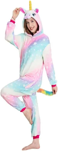 Vista 5 de Pijama unisex de una pieza de unicornio para adultos, disfraz de Halloween