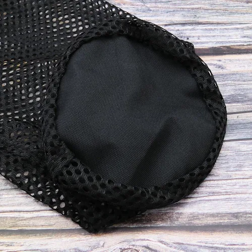Vista 6 de SING F LTD Bolsa de almacenamiento para pelotas de golf, bolsa de malla de nailon para 48-56 pelotas - Cierre de cordón - Negro
