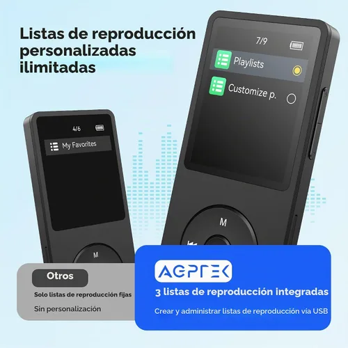 Vista 7 de Reproductor de música MP3 AGPtek – A02