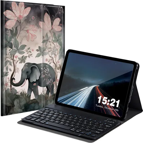 Vista 23 de Funda de teclado para Samsung Galaxy Tab S6 Lite 2022/2020, Galaxy Tab S6 Lite SM-P610/P613/P615/P619 con teclado Bluetooth inalámbrico desmontable