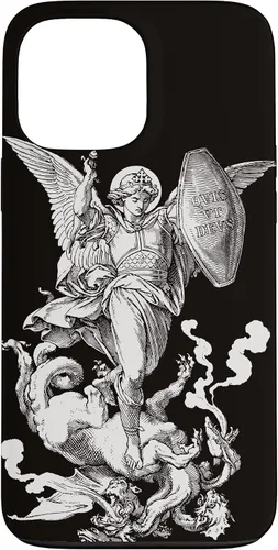 Vista 24 de Carcasa para iPhone 17 con diseño de Arcángel Saint Michael Fighting The Dragon Catholic