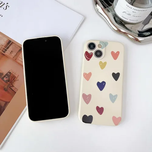 Vista 9 de Funda protectora para iPhone 12 para mujeres y niñas, diseño lindo de silicona suave, protección de cámara con forma de corazón, para iPhone 12