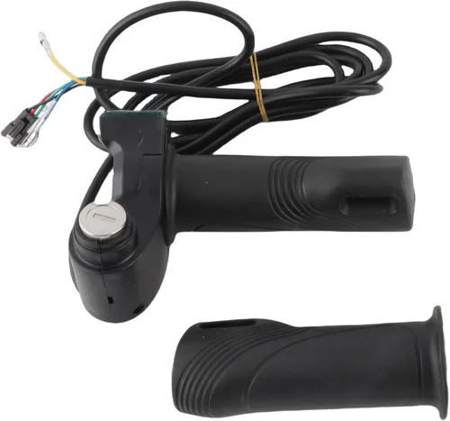 Vista 3 de Agarres eléctricos universales para manillar, 1 par de pantallas de voltaje de batería LCD impermeables con función de bloqueo para bicicleta