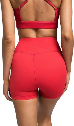 Vista 6 de Trajes de yoga sin costuras para mujer 2 piezas para gimnasio sin mangas tirantes delgados brasier deportivo de cintura alta pantalones cortos