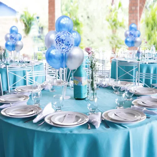 Vista 7 de 4 juegos de kit de soporte para globos de mesa, 1 rollo de pegamento y 5 clips de flores para decoraciones de cumpleaños, celebración y fiesta