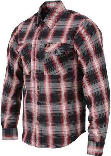 Vista 5 de Milwaukee Leather MNG11659 Men's Black and White with Red Long Sleeve Cotton Flannel Shirt