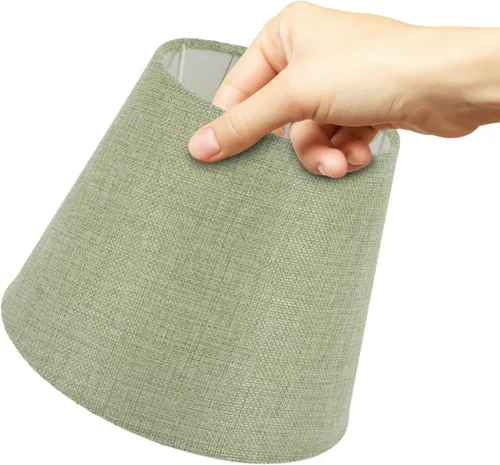 Vista 3 de DOITOOL Pantalla de tela para lámpara de tela, cubierta de lámpara de tambor E14, cubierta de repuesto para mesa de luz de pie para mesita de noche