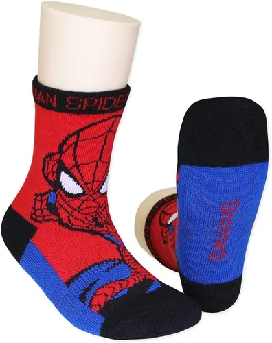 Vista 2 de Super Hero Adventures Spider-Man - Calcetines para niños pequeños, paquete de 6