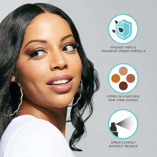 Vista 4 de KISS Colors & Care Lace Tinting Spray, Medium Dark Brown, 3 oz Quick Drying Washes Out Easily Smudge-Free Sweat Resistant