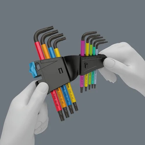 Vista 2 de Wera 05024179001 Juego de llaves Torx L-Key Set 967 Sl/9 con función de retención, MULTI