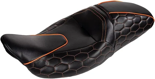 Vista 5 de Advanblack Asiento Cobra Con Costura Personalizada Para 08 Up Harley Touring