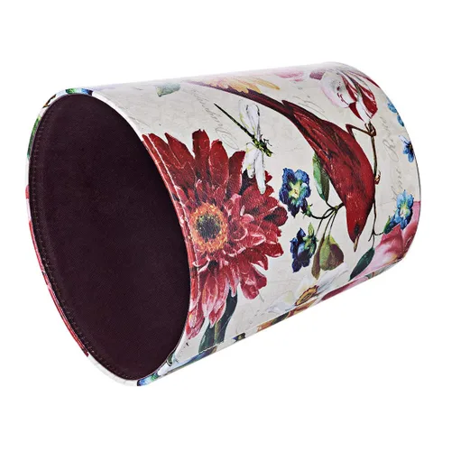 Vista 5 de Cubo de basura de cuero, cesta de basura decorativa retro, canasta de papel pequeña de capacidad de 10 L, bote de basura impermeable para baño