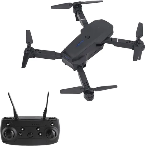 Vista 8 de E88 4 Eje RC Drone Aéreo Quadcopter HD Doble Cámara Alta Resolución Volteando Plegable Negro