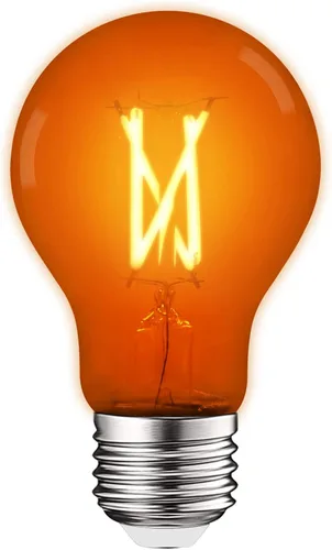 Vista 27 de LUXRITE Bombilla LED A19 Edison verde, 4.5 W (equivalente a 60 W), filamento de vidrio de color, certificación UL, base estándar E26