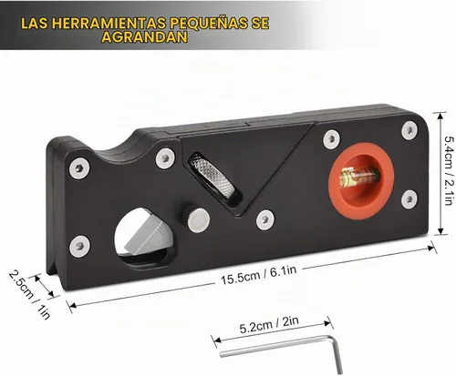 Vista 7 de Plano de esquina de borde de carpintería con localizador auxiliar, plano de mano adecuado para recorte rápido de madera (W/4cuters)