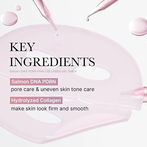 Vista 2 de medicube Salmon DNA PDRN Duo para principiantes: máscara de gel de gelatina de colágeno PDRN (4ea) y suero de péptido rosa PDRN, suero de brillo rosa