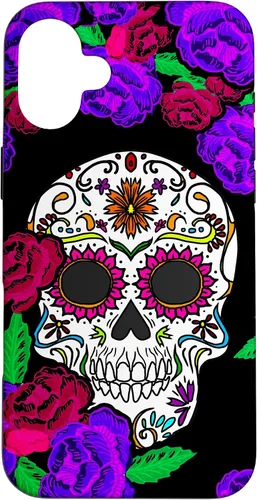 Vista 23 de Funda de regalo mexicana para iPhone 17, diseño de calavera de azúcar