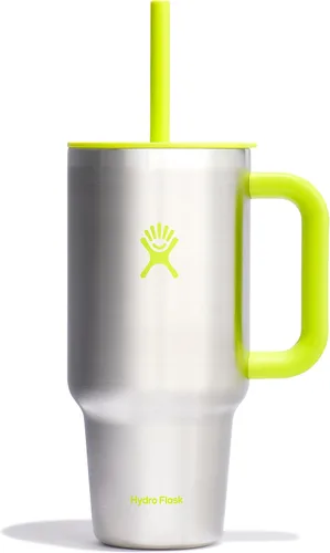 Vista 35 de Hydro Flask Vaso de Viaje con Asa, Tapa y Pajita - Acero Inoxidable Aislado en 24 Oz Aloe