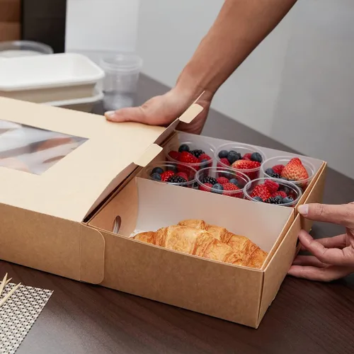 Vista 6 de Restaurantware Kraft Papel Rectángulo Pequeño Inserto, 10 Ct