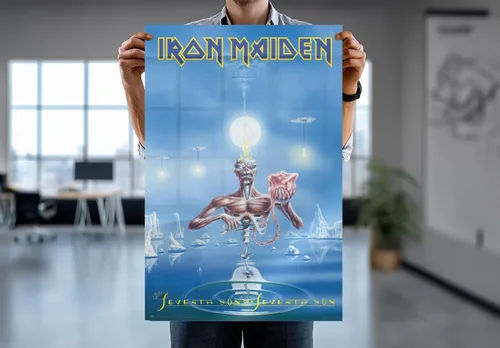 Vista 7 de Iron Maiden - Póster musical (7º hijo de un séptimo hijo, portada del álbum) (tamaño: 24 x 36 pulgadas) (póster laminado)