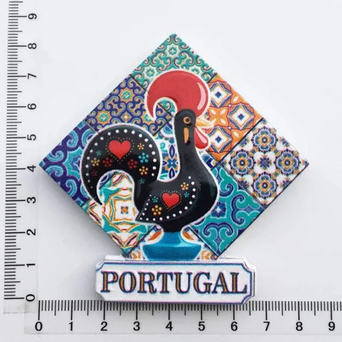 Vista 5 de 3D Portugal refrigerador imán nevera recuerdos turísticos hecho a mano resina artesanía pegatinas magnéticas hogar cocina decoración viaje regalo