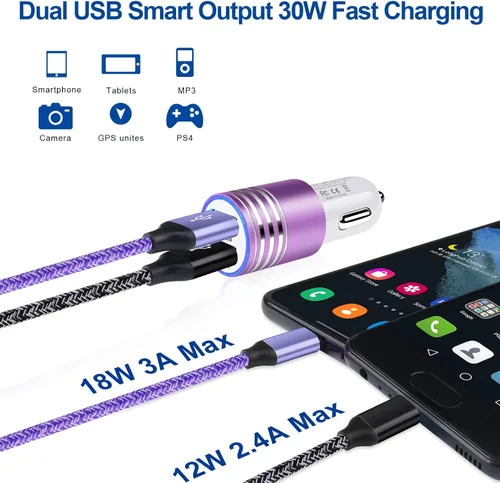 Vista 3 de Cargador USB tipo C de carga rápida compatible con Samsung Galaxy S25FE S24FE A17 A16 A56 A36 A26 A23 S25 Ultra S25 Plus A35 A55 A07 S25 Ultra S23