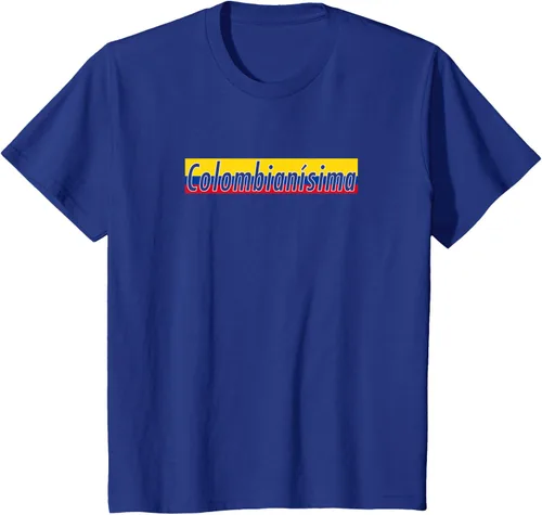 Vista 52 de Camisas Colombianisima Colombia para mujer Bandera de Colombia, Negro, S