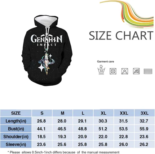 Vista 4 de Msdosbt Anime Game 3D Printed Hoodies Unisex Sweatshirt with Front Pocket Pullover for Men and Women