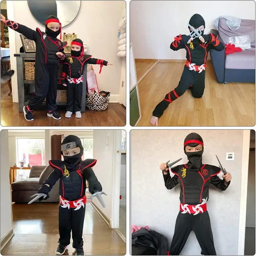 Vista 5 de Disfraz de Ninja de Halloween para niños y niños