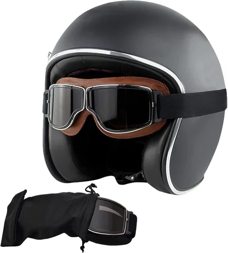Vista 3 de Peicees Gafas Vintage para Motocicleta Gafas de Aviador Gafas de Casco de Piloto Gafas de Equitación Motocross Bicicleta de Montaña Scooter ATV