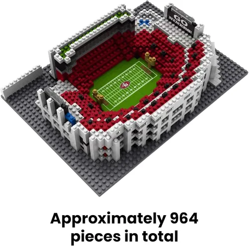 Vista 2 de FOCO NFL Bloques de construcción unisex para adultos 3D Mini BRXLZ con forma de estadio del equipo de la NFL