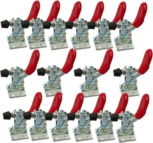 Vista 8 de Pequeña abrazadera de palanca horizontal de liberación rápida 201A, herramienta de mano 60 libras / 59.5 lbs (201-8PACK)