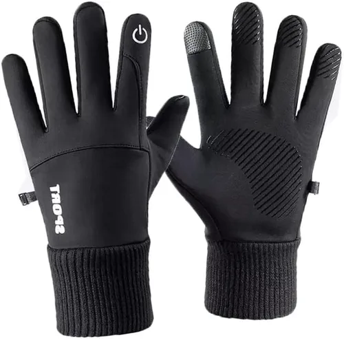 Vista 6 de Guantes de invierno para hombres y mujeres, guantes de pantalla táctil, guantes cálidos para clima frío, guantes de trabajo para el congelador