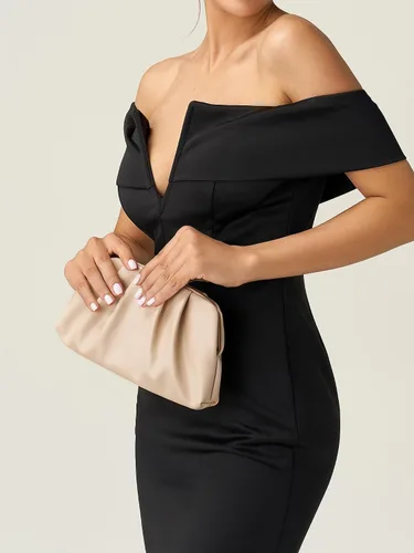 Vista 5 de SWEETV Dressy Vegan Leather Clutch Purse for Women Formal, Soft Pleated PU Evening Clutch for Weddings, Proms, Cocktail-Gemma