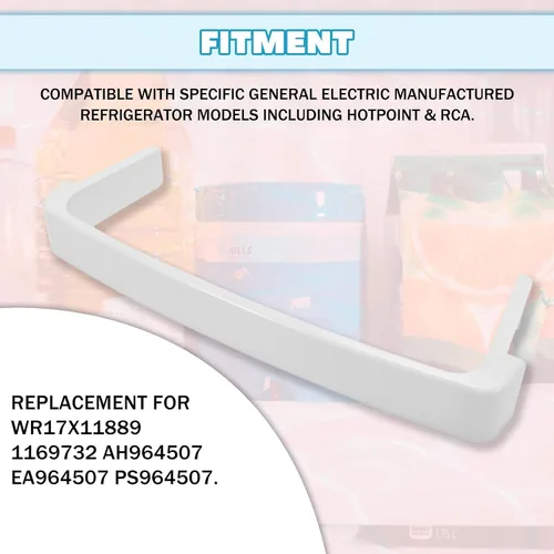 Vista 3 de Kojem WR17X11889 Estante de Puerta de Refrigerador de Reemplazo Compatible con la Barra de Retención de Puerta FreshFood del Refrigerador GE