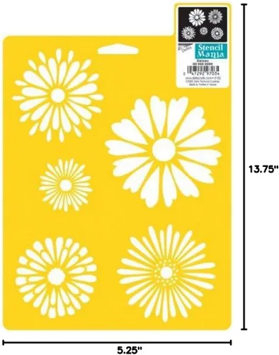 Vista 2 de Delta Creative Stencil Mania Stencil, 7 x 10 pulgadas, 970720710 margaritas