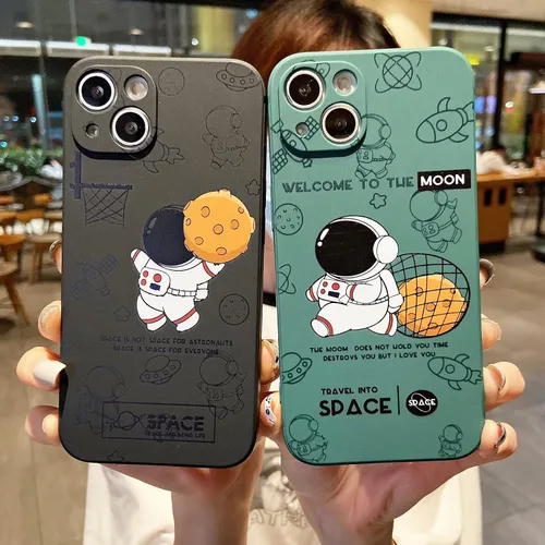 Vista 4 de Yonds Queen Funda protectora de TPU suave a prueba de golpes para iPhone SE 2022 (3ª generación) iPhone 7/8/SE2 (2020), diseño espacial