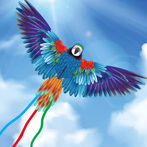 Vista 8 de Cometa Jekosen gigante, de águila calva, 70 pulgadas, cuerda de una sola línea, fácil de volar, para viajes en la playa, parque, familia