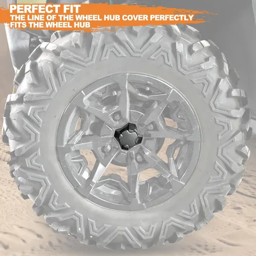 Vista 4 de Tapa de cubo de rueda para defensor/comandante/outlander/Maverick 15-20 Replace 705401541, 4PCS Wheel Center Hub Caps, ABS Plastic, Black Dust