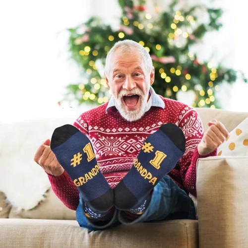 Vista 4 de Veachog Calcetines para abuelos para hombres, regalos de cumpleaños para papá, tío, hermano, hijo, marido, novio, suegro, regalos de jubilación