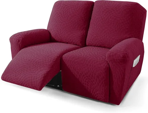 Vista 17 de ZNSAYOTX 2026 Funda elástica para sillón reclinable de 3 piezas (61 cm-94 cm) Fundas súper suaves para silla reclinable con bolsillo grande y lazos