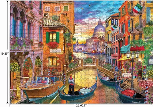 Vista 3 de RoseArt Kodak Premium Grand Canal Venecia - Rompecabezas de 1000 piezas