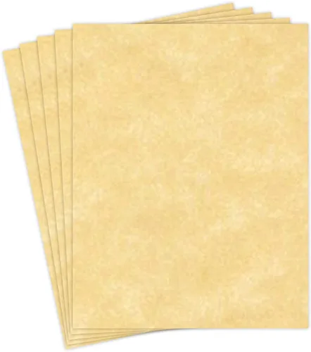 Vista 10 de Papel de cartulina reciclada pergamino envejecido, ideal para artes y manualidades, invitaciones, menús de restaurantes, tarjetas de felicitación