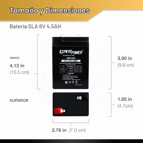 Vista 2 de Pilas Expertpower 6 volts para alarma, Paquete de 10