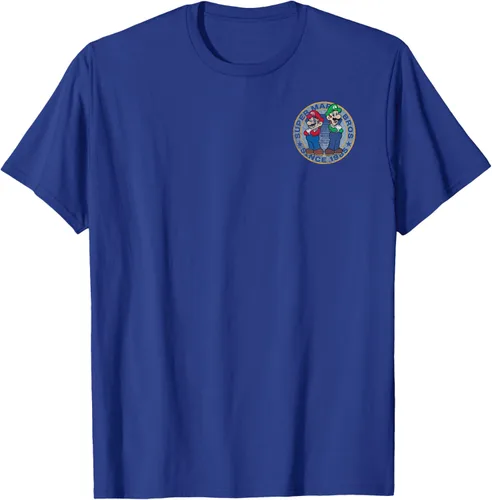 Vista 21 de Super Mario Bros Luigi Left Chest Since 1985 - Camiseta gráfica Negro
