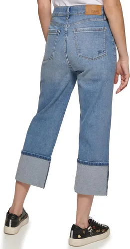 Vista 3 de Karl Lagerfeld Paris Jeans ajustados con logotipo para mujer