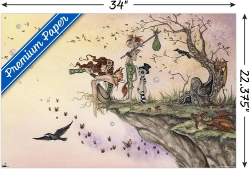 Vista 3 de Trends International Amy Brown - Póster de pared Where The Wind Takes You, 22.37 x 34.00 pulgadas, paquete de póster premium y alfiler