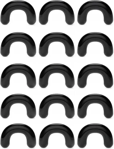 Vista 25 de Cisyozi 16G 14G 12G 10G 8G 6G 4G 2G Kit de Estiramiento de Retenedor de Tabique de Plástico Hipoalergénico Anillos de Tabique en Forma de U Pincher