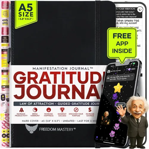 Vista 21 de Agenda de objetivos y para la vida de la ley de atracción, 90 días para crear la vida de tus sueños, diario de gratitud, agenda para el éxito