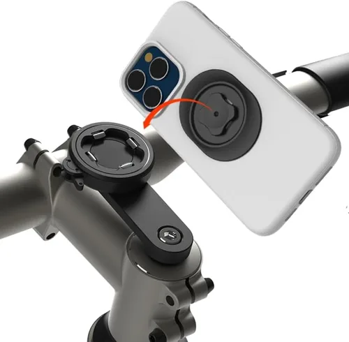 Vista 10 de Soporte de teléfono para manillar de bicicleta con hebilla de 4 puntos, abrazadera universal para scooter, bicicleta eléctrica, MTB Adaptador
